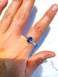 Blue Kyanite Faceted Ring size 8