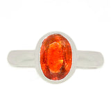 Orange Kyanite Faceted Ring size 7