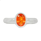 Orange Kyanite Faceted Ring size 7