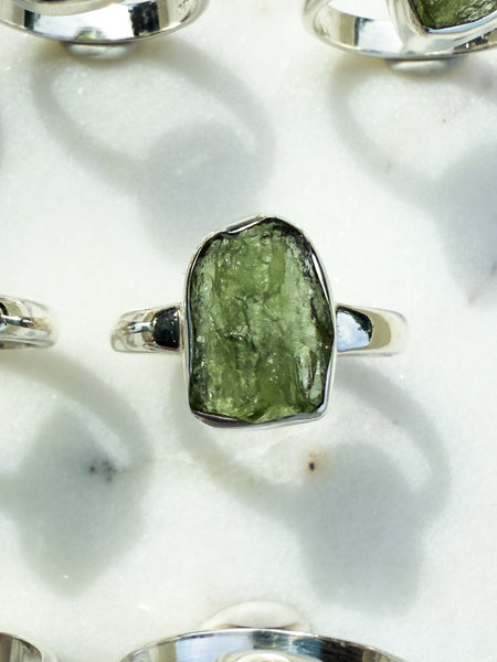 Moldavite Ring Size 8