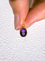 Amethyst Faceted Pendant Gold Vermeil