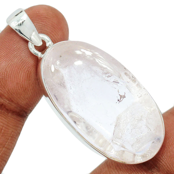 Manifestation Quartz RARE Pendant Large (has rainbow )