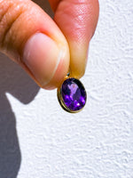 Amethyst Faceted Pendant Gold Vermeil