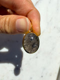 Agni Manitite “Pearl of Fire” Gold plated Pendant Oval