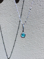 Neon Apatite- Aquarius Birthstone Pendant Sterling Silver