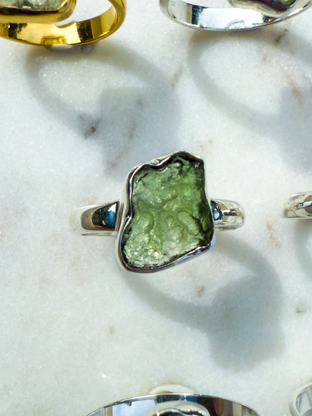 Moldavite Ring Size 7.5