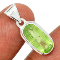 Green Kyanite Faceted Pendant