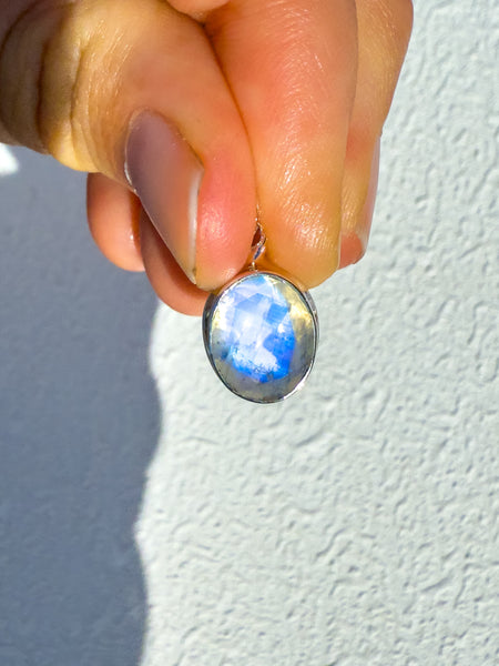 Moonstone Faceted Pendant