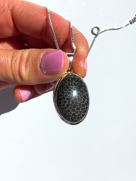 Black coral necklace