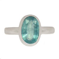 Aqua (Ocean) Kyanite Faceted Ring size 7