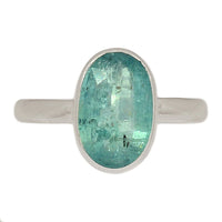 Aqua (Ocean) Kyanite Faceted Ring size 9
