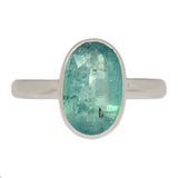 Aqua (Ocean) Kyanite Faceted Ring size 9