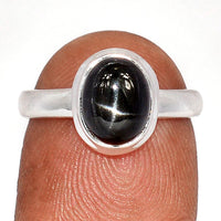 Black Star Diopside Ring Size 7