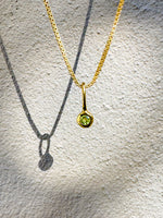 Peridot- Leo Birthstone Pendant Gold Vermeil