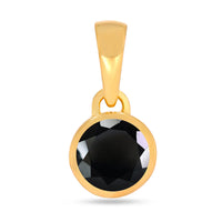 Black Spinel Pendant 5mm Gold Vermeil