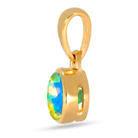 Opal (Ethiopian) Pendant 5mm Gold Vermeil