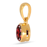 Garnet Pendant 5mm Gold Vermeil