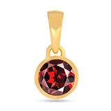 Garnet Pendant 5mm Gold Vermeil