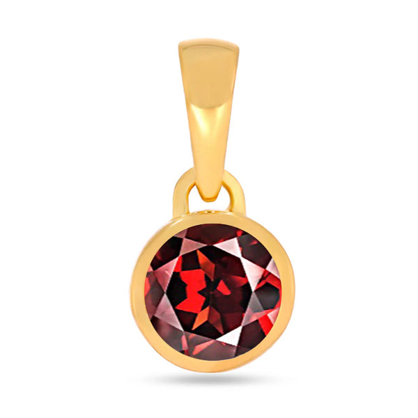 Garnet Pendant 5mm Gold Vermeil