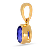 Iolite Pendant 5mm Gold vermeil