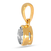 Topaz Pendant 5mm Gold Vermeil