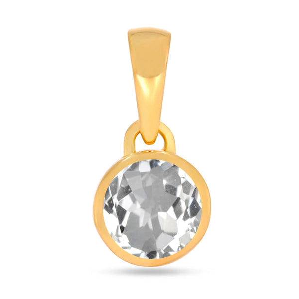 Topaz Pendant 5mm Gold Vermeil