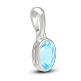 Blue Topaz Pendant 7x5mm