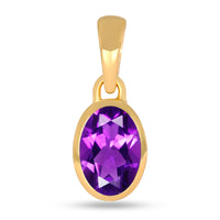 Amethyst Pendant 7x5mm Gold Vermeil