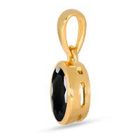 Black Spinel Pendant 7x5mm Gold Vermeil