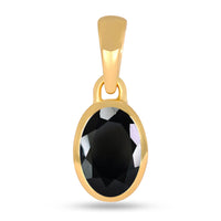 Black Spinel Pendant 7x5mm Gold Vermeil