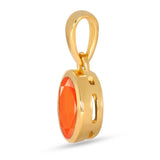 Carnelian Pendant 7x5mm Gold Vermeil