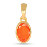 Carnelian Pendant 7x5mm Gold Vermeil