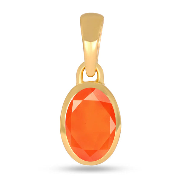 Carnelian Pendant 7x5mm Gold Vermeil