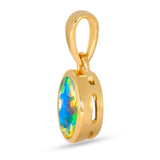 Opal (Ethiopian) Pendant 7x5mm Gold Vermeil