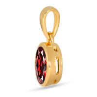 Garnet Pendant 7x5mm Gold Vermeil
