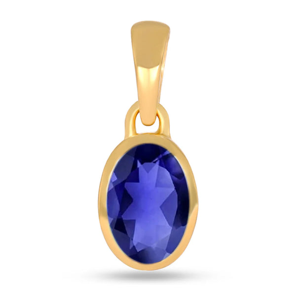 Iolite Pendant 7x5mm Gold Vermeil
