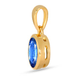 Blue Kyanite  7x5mm Gold Vermeil