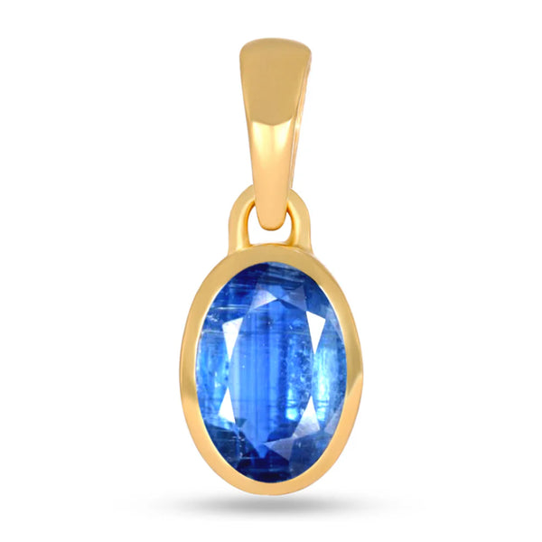 Blue Kyanite  7x5mm Gold Vermeil
