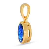 Labradorite Pendant 7x5mm Gold Vermeil