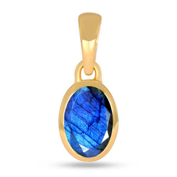 Labradorite Pendant 7x5mm Gold Vermeil