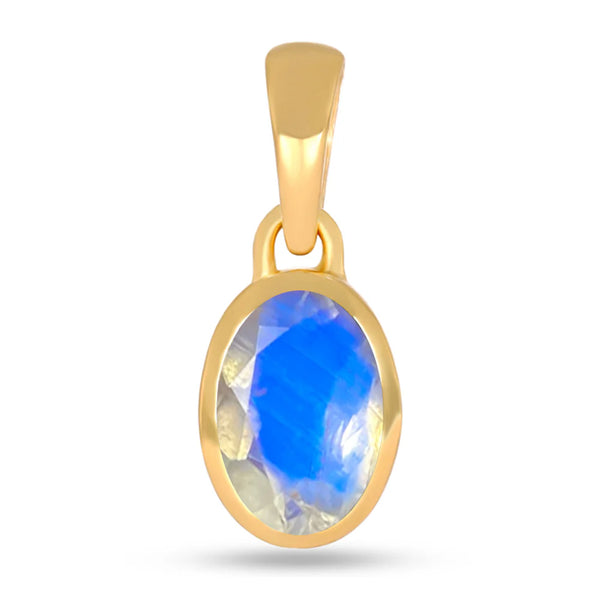 Moonstone Pendant 7x5mm Gold Vermeil