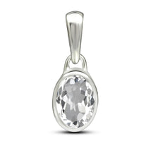 White Topaz Pendant 7x5mm