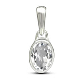 White Topaz Pendant 7x5mm