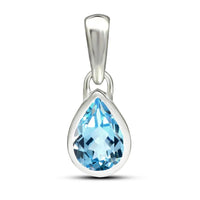 Blue Topaz Pendant 7x5mm