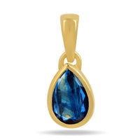 Blue Kyanite  7x5mm Gold Vermeil