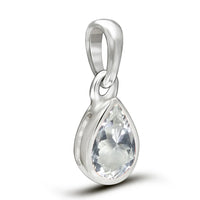 White Topaz Pendant 7x5mm