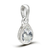 White Topaz Pendant 7x5mm