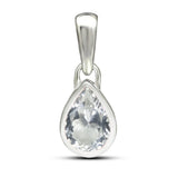 White Topaz Pendant 7x5mm