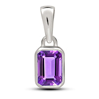 Amethyst Pendant 6x4mm
