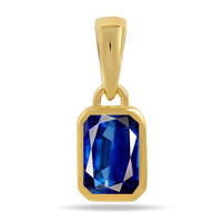 Blue Kyanite  6x4 mm Gold Vermeil